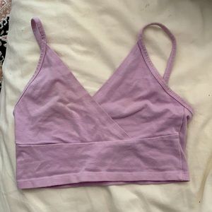 cute light purple crop top from brandy melville